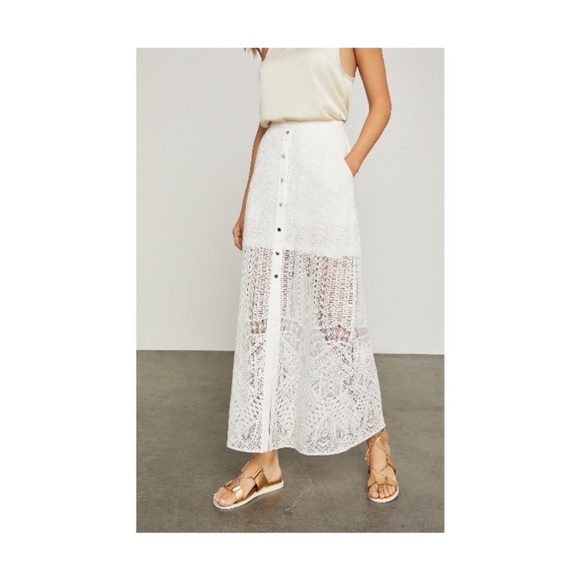 BCBG MaxAzria 12 Lace Maxi Skirt Harper Crochet - Picture 2 of 8